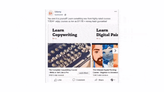 Top 5 Creative Facebook Carousel Ad Examples 6