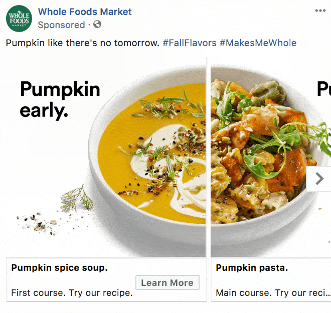 Top 5 Creative Facebook Carousel Ad Examples 4