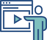 A Person Pointing At A Video Player